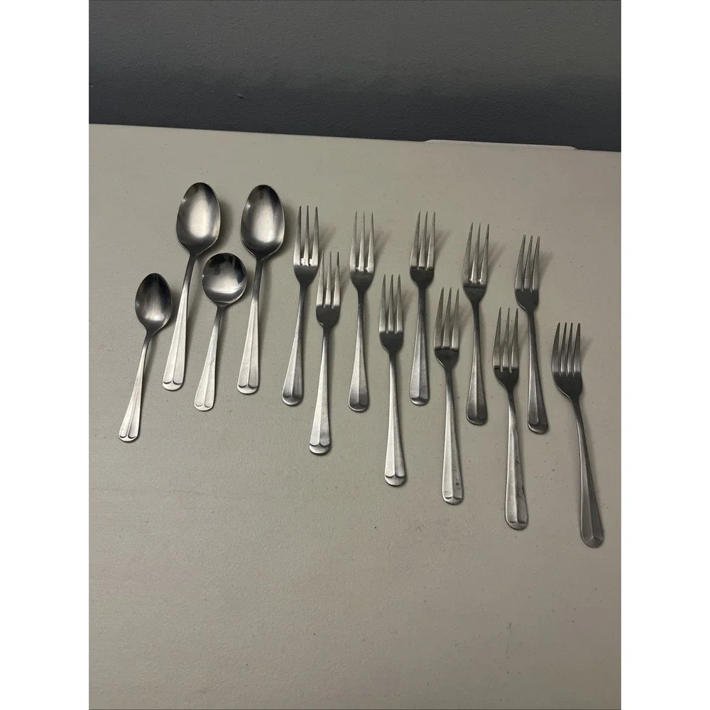 Mixed Lot Of 14‎ Stainless Spoons, Forks, Serving, Northland, Edward Don Delco
